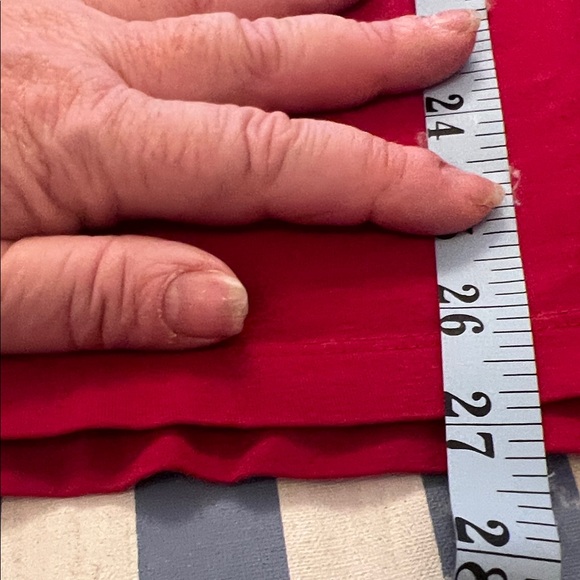 Venezia Women's Red V Neck Long Sleeve Top - Picture 8 of 11